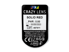 CRAZY LENS - Solid Red - giornaliere non correttive (2 lenti)