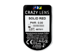 CRAZY LENS - Solid Red - giornaliere non correttive (2 lenti)