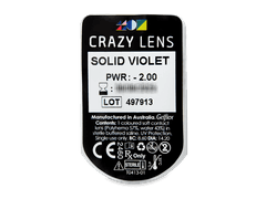 CRAZY LENS - Solid Violet - giornaliere correttive (2 lenti)