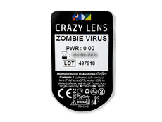 CRAZY LENS - Zombie Virus - giornaliere non correttive (2 lenti)