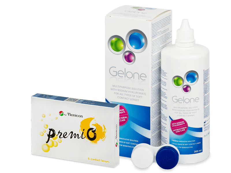 Menicon PremiO (6 lenti) + soluzione Gelone 360 ml
