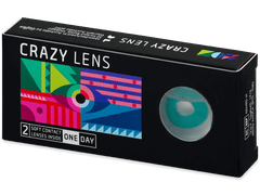 CRAZY LENS - Solid Turquoise - giornaliere non correttive (2 lenti)