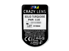 CRAZY LENS - Solid Turquoise - giornaliere non correttive (2 lenti)