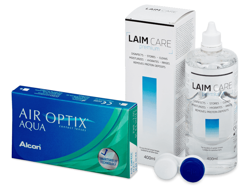 Air Optix Aqua (3 lenti) + soluzione Laim Care 400 ml