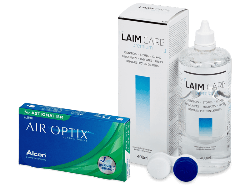 Air Optix for Astigmatism (3 lenti) + soluzione Laim Care 400 ml