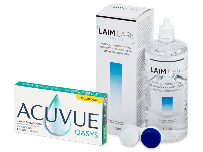 Acuvue Oasys Multifocal (6 lenti) + soluzione Laim Care 400 ml