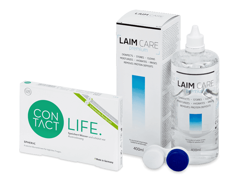 Contact Life spheric (6 lenti) + soluzione Laim Care 400 ml