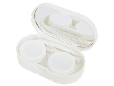 TopVue astuccio con specchietto - bianco ovale