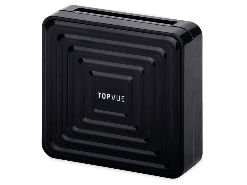 TopVue astuccio con specchietto - quadrati pattern 